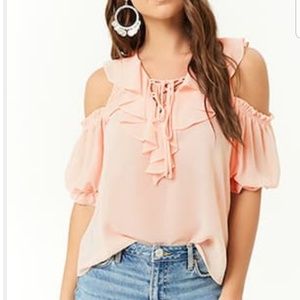 Set of 2 tops. Light pink and blue